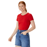 BLUSA VERMELHA | BÁSICA FEMININA | BABY LOOK EM ALGODÃO | MALWEE