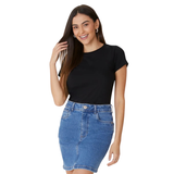 BLUSA PRETA | BÁSICA FEMININA | BABY LOOK EM ALGODÃO | MALWEE