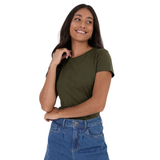 BLUSA VERDE ESCURO | BÁSICA FEMININA | BABY LOOK EM ALGODÃO | MALWEE