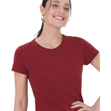BLUSA BORDO | BÁSICA FEMININA | BABY LOOK EM ALGODÃO | MALWEE