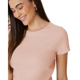 BLUSA ROSE | BÁSICA FEMININA | BABY LOOK EM ALGODÃO | MALWEE