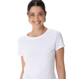 BLUSA BRANCA | BÁSICA FEMININA | BABY LOOK EM ALGODÃO | MALWEE