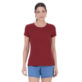 BLUSA BORDO | BÁSICA FEMININA | BABY LOOK EM ALGODÃO | MALWEE