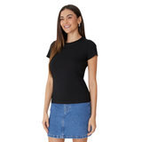 BLUSA PRETA | BÁSICA FEMININA | BABY LOOK EM ALGODÃO | MALWEE