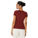 BLUSA BORDO MALHA CANELADA MALWEE | BÁSICA MANGA CURTA