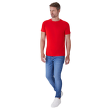 CAMISETA VERMELHA MALWEE | BÁSICA MASCULINA 100% ALGODÃO