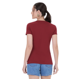 BLUSA BORDO | BÁSICA FEMININA | BABY LOOK EM ALGODÃO | MALWEE