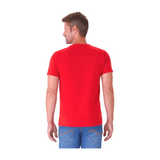 CAMISETA VERMELHA BÁSICA MASCULINA 100% ALGODÃO
