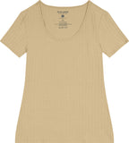BLUSA BÁSICA MANGA CURTA MALHA CANELADA MALWEE