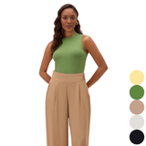 BLUSA REGATA CROPPED LUNENDER | MALHA CANELADO SEVILHA