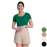 BLUSA BÁSICA LUNENDER | MALHA VISCOSE COM ELASTANO