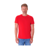 CAMISETA VERMELHA BÁSICA MASCULINA 100% ALGODÃO