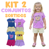 Kit  2 Conjuntos Menina (1 a 8 Anos) – 100% Algodão - Qualidade Premium
