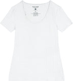 BLUSA BÁSICA MANGA CURTA MALHA CANELADA MALWEE